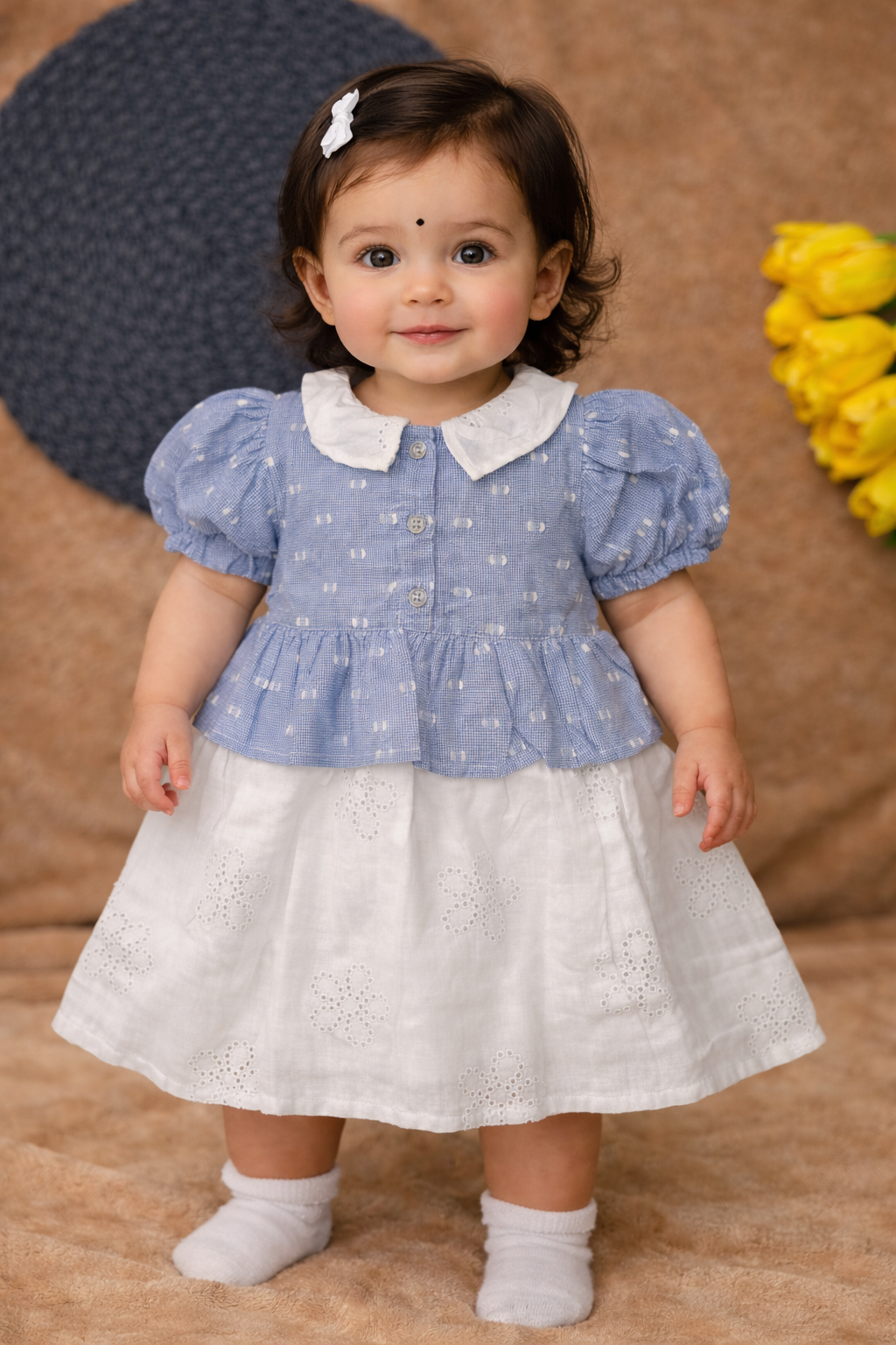 Bluebell Bloom Peter Pan Collar Dress